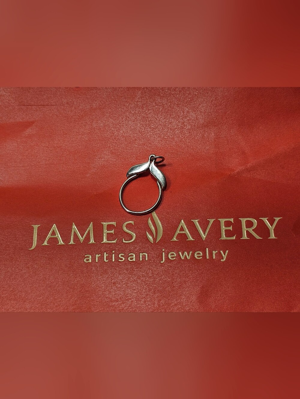 Retired James Avery Sterling Whale Tail Charm Holder